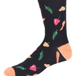 MEN'S CHILI NOVELTY CREW SOCKS 2 PACK